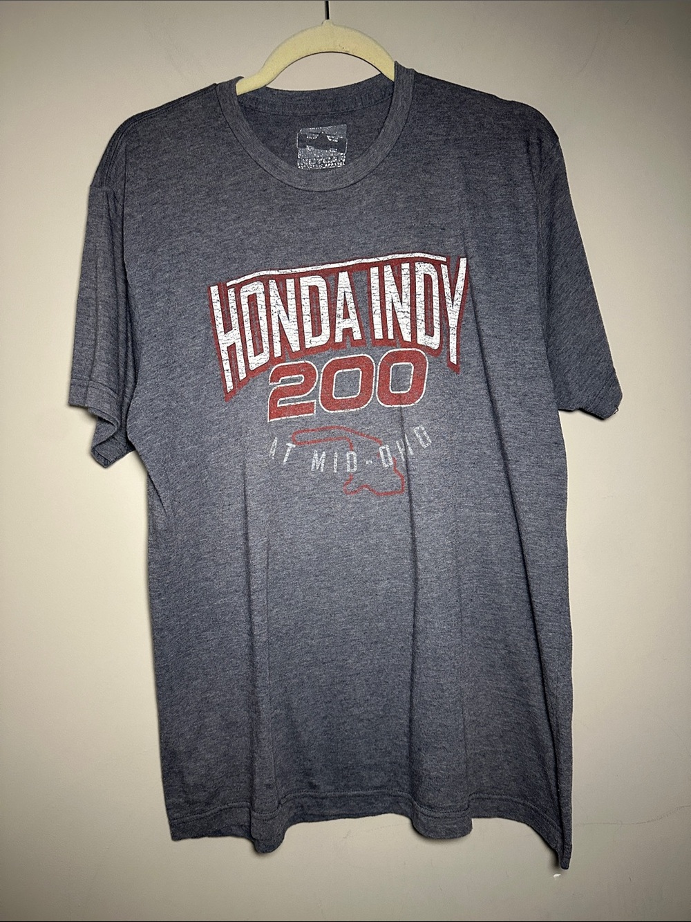 Honda Indy 200 Racing gray at mid-ohio Men's t-shirt